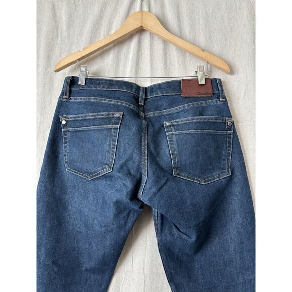 Cohen & Sons Cafe Slim Mens Preppy Designer Hipster Jeans Size 32 X 32 Dark Wash - Picture 9 of 10